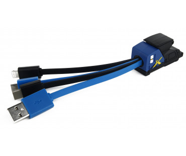 Зарядный кабель в индивидуальной форме 3in1 многоцветный
